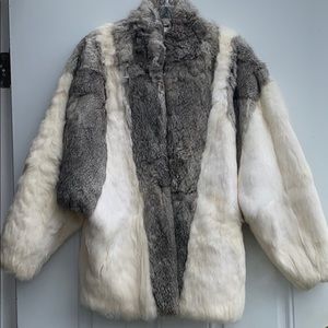 Rabbit fur coat